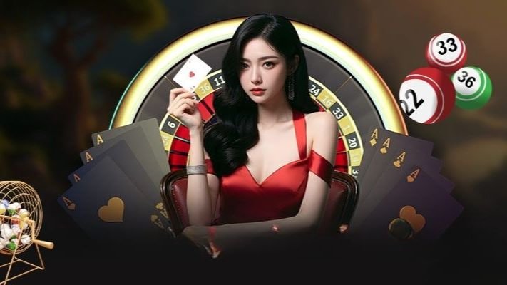 Ruang live casino cogil168 dengan meja dealer langsung dan atmosfer profesional